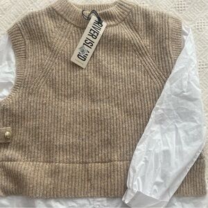 Pullover sweater vest top
